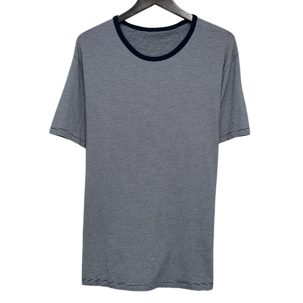 Lululemon Men's XL Classic 5 Year Basic Crewneck S/S Navy/White Striped‎ T-Shirt